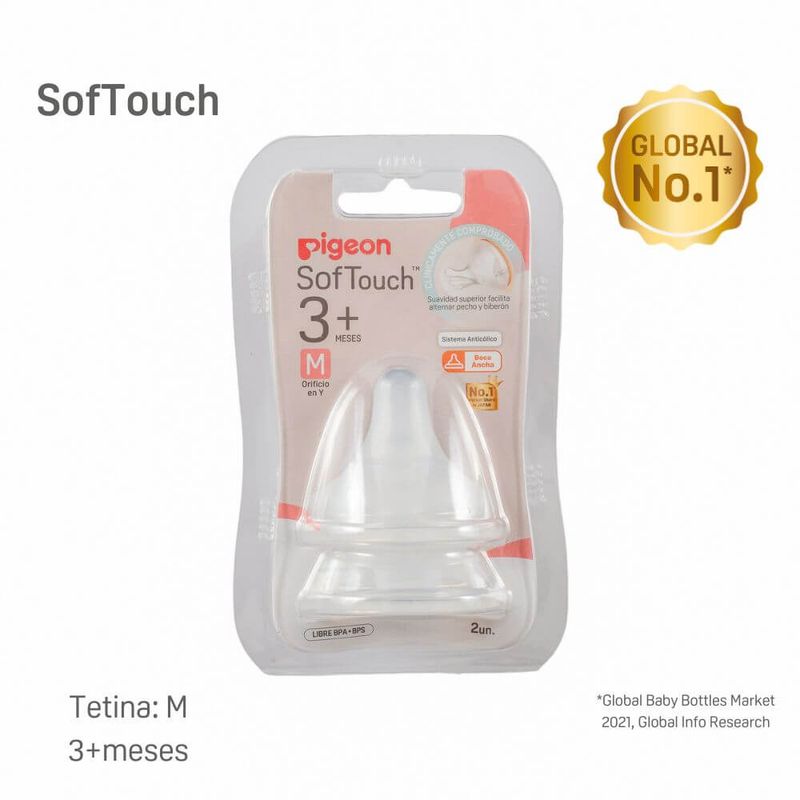 PIGEON - Tetina Repuesto Softouch Pigeon M 2 Unids