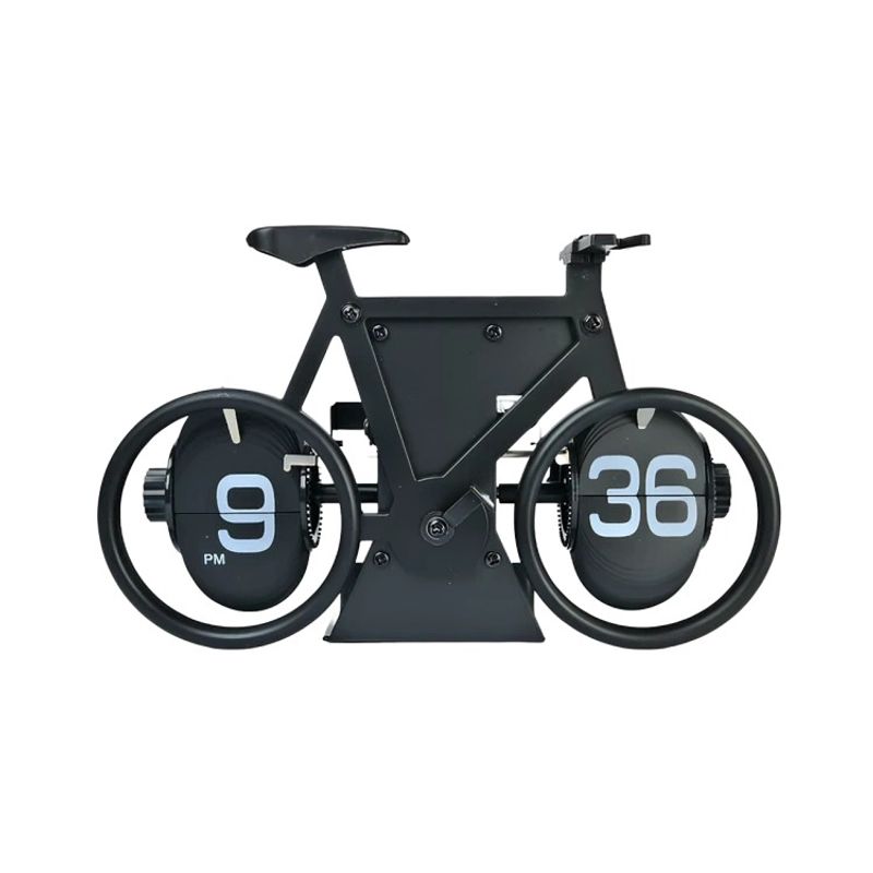 OEM - Reloj de Escritorio con Páginas Bicicleta Negra