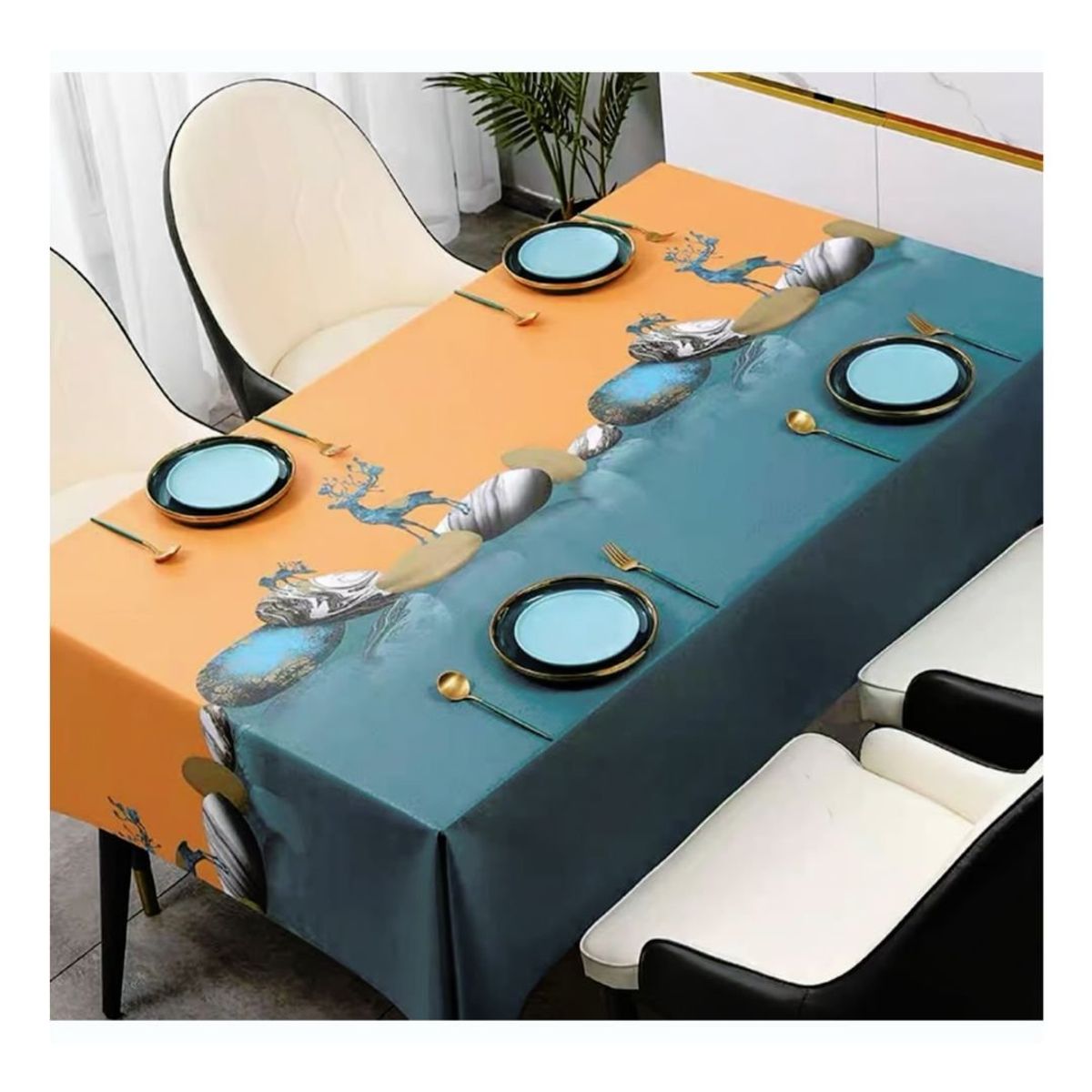 GENERICO - Mantel Rectangular Antimanchas 140 x 230 cm - Surrealismo Reno
