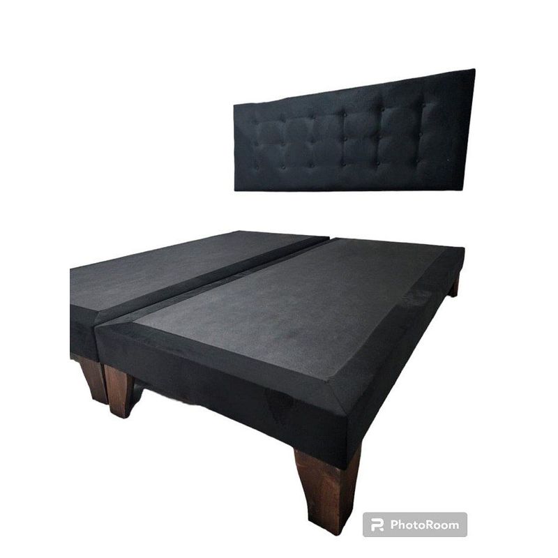 GENERICO - base de cama con respaldo de 2 plaza