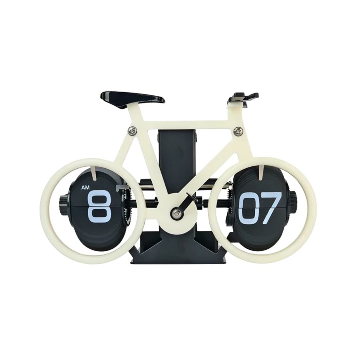 OEM - Reloj de Escritorio con Páginas Bicicleta Blanca