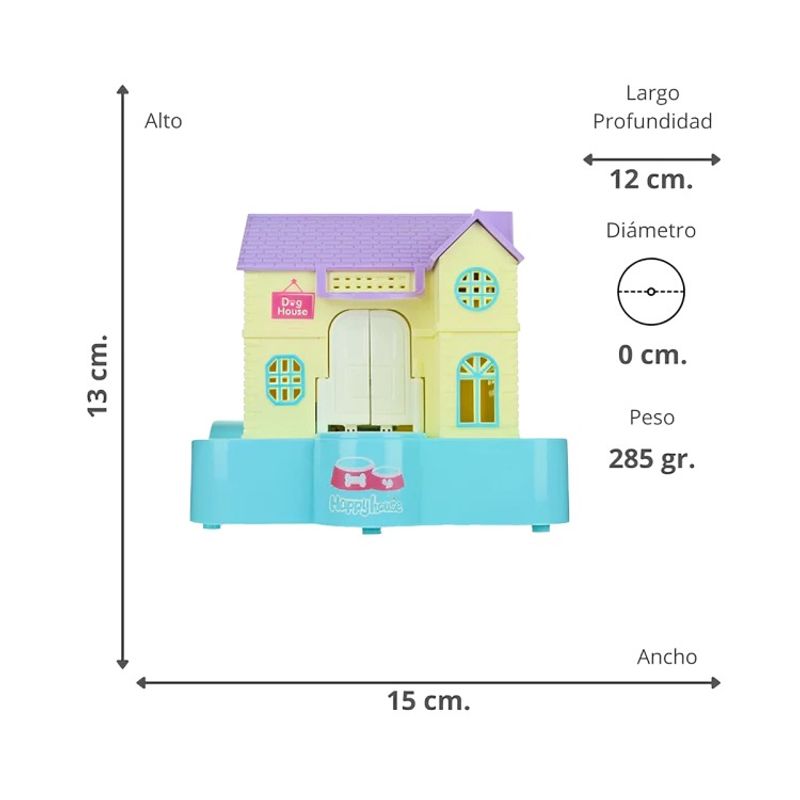 OEM - Alcancía Hucha Electronica Perro en Casita Azul