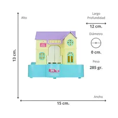 OEM - Alcancía Hucha Electronica Perro en Casita Azul