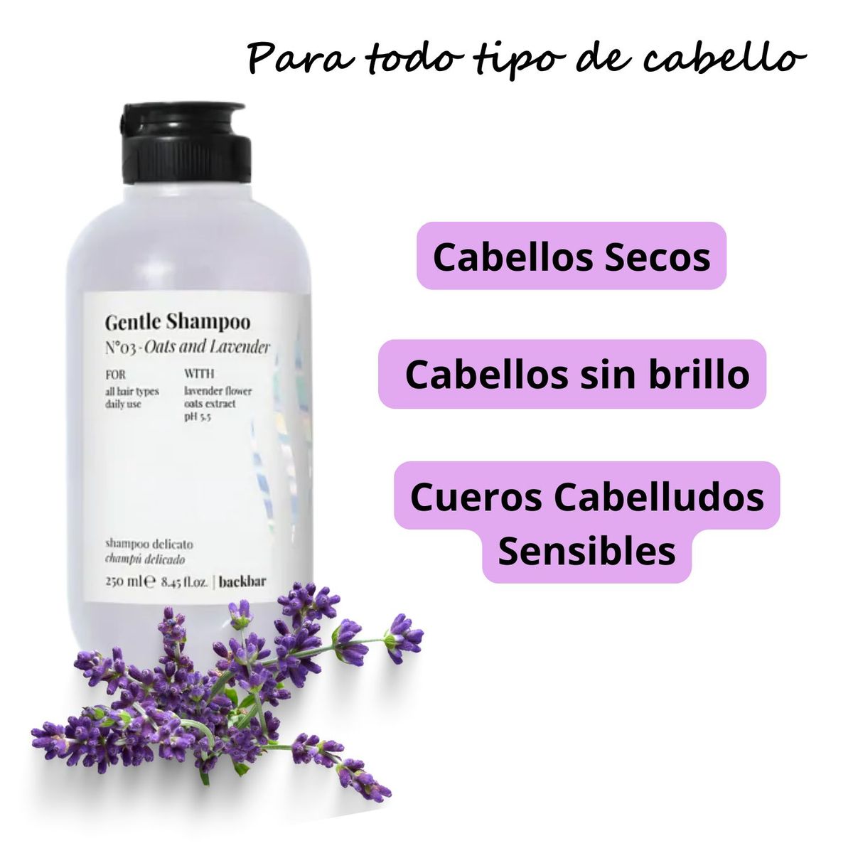 FARMAVITA - Shampoo Farmavita Backbar Gentle N 03 Oats and Lavender Avena 250ml