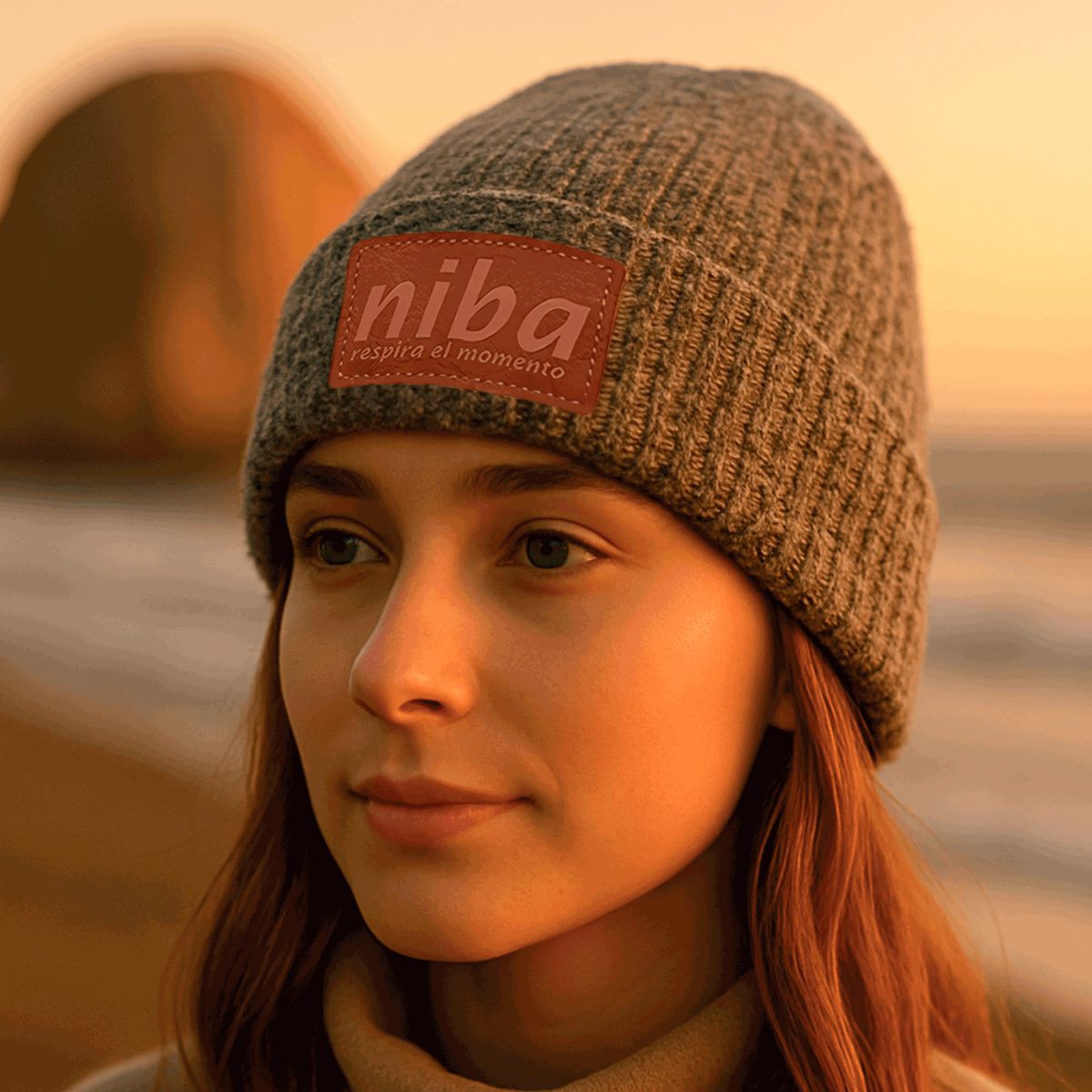 NIBA - Gorro Lana Laguna Nevados Gris Niba