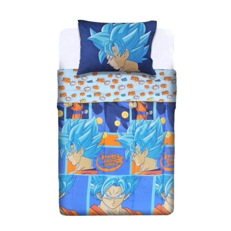 MASHINI - Juego de Sábanas Infantiles Microfibra 1.5 Plazas Dragon Ball Z