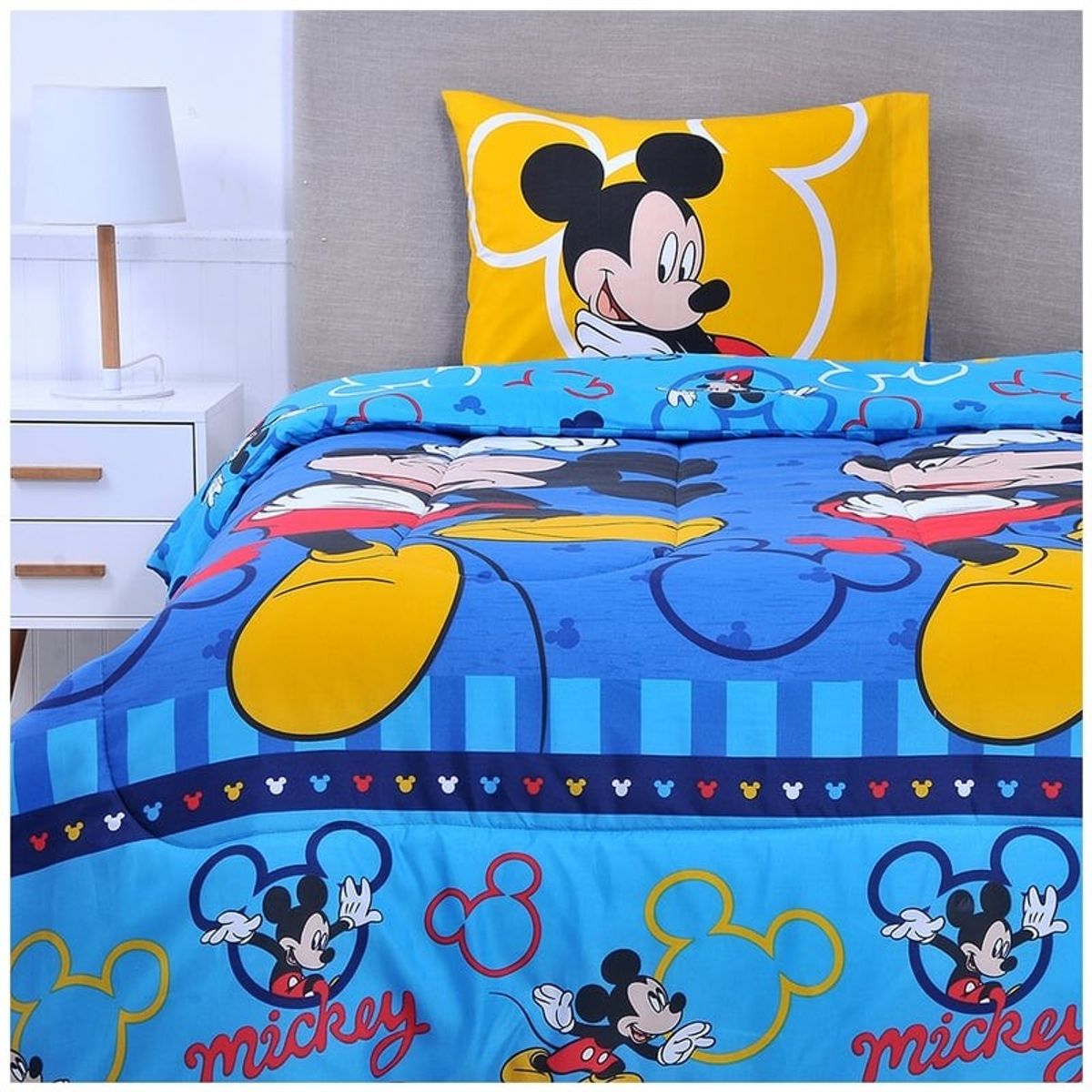 MASHINI - Plumón Microfibra Infantil 1.5 Plazas Mickey Mouse