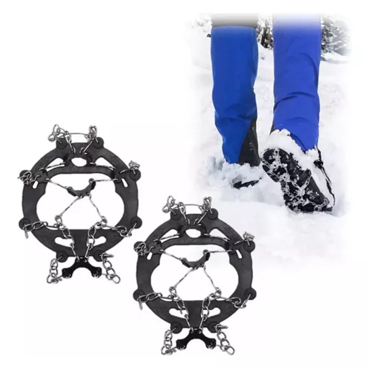 GENERICO - Crampones Ajustables Crampones Nieve  Trekking Outdoor