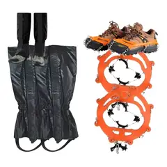 GENERICO - Polaina Ligera Impermeable y Crampones Universales