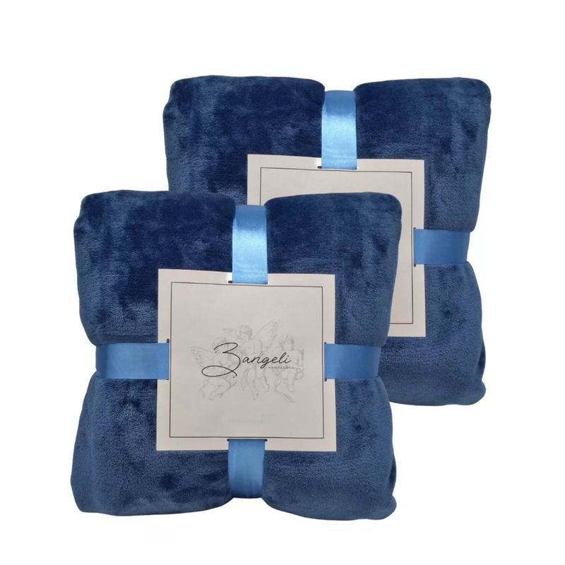 GENERICO - Frazada Polar Fleece King A Super King Pack 2 unidades