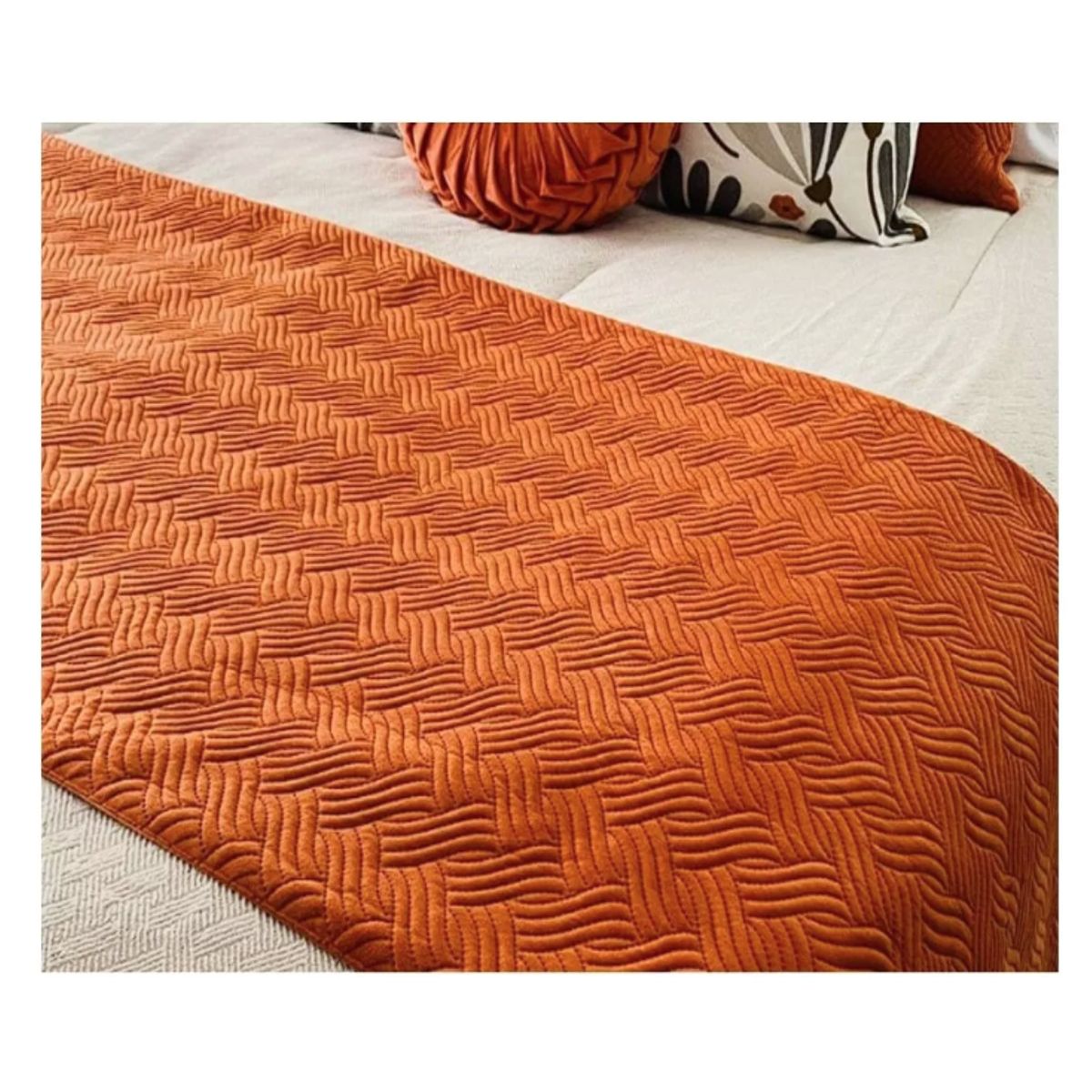 GENERICO - Piecera De Cama Plush Trenzas 2pzs+ 2 Fundas