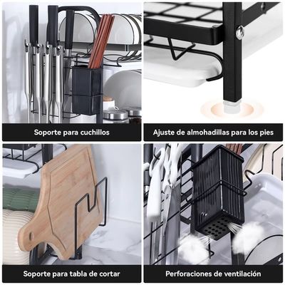 Imagen 2 del producto Secaplatos 3 Niveles Antigoteos Gran Capacidad