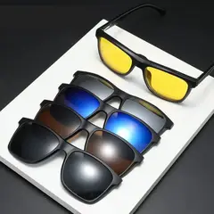 GENERICO - Sobre lentes ópticos clip on magneticos 2315 gafas 5 en 1
