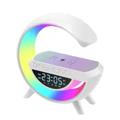 GENERICO - Lámpara Led Inteligente Cargador Inalámbrico Reloj Altavoces