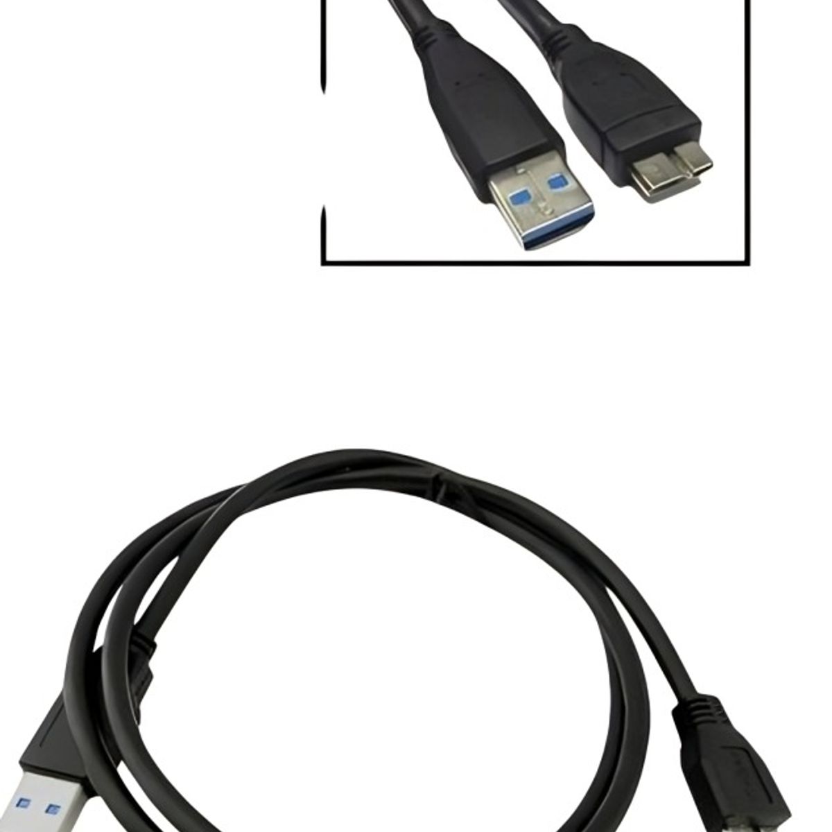 OEM - CABLE USB 3.0 PARA DISCO DURO 1 METRO NEGRO EN BOLSA