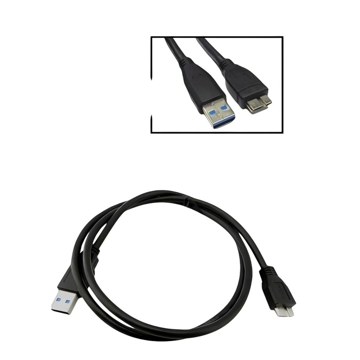 OEM - CABLE USB 3.0 PARA DISCO DURO 1 METRO NEGRO EN BOLSA