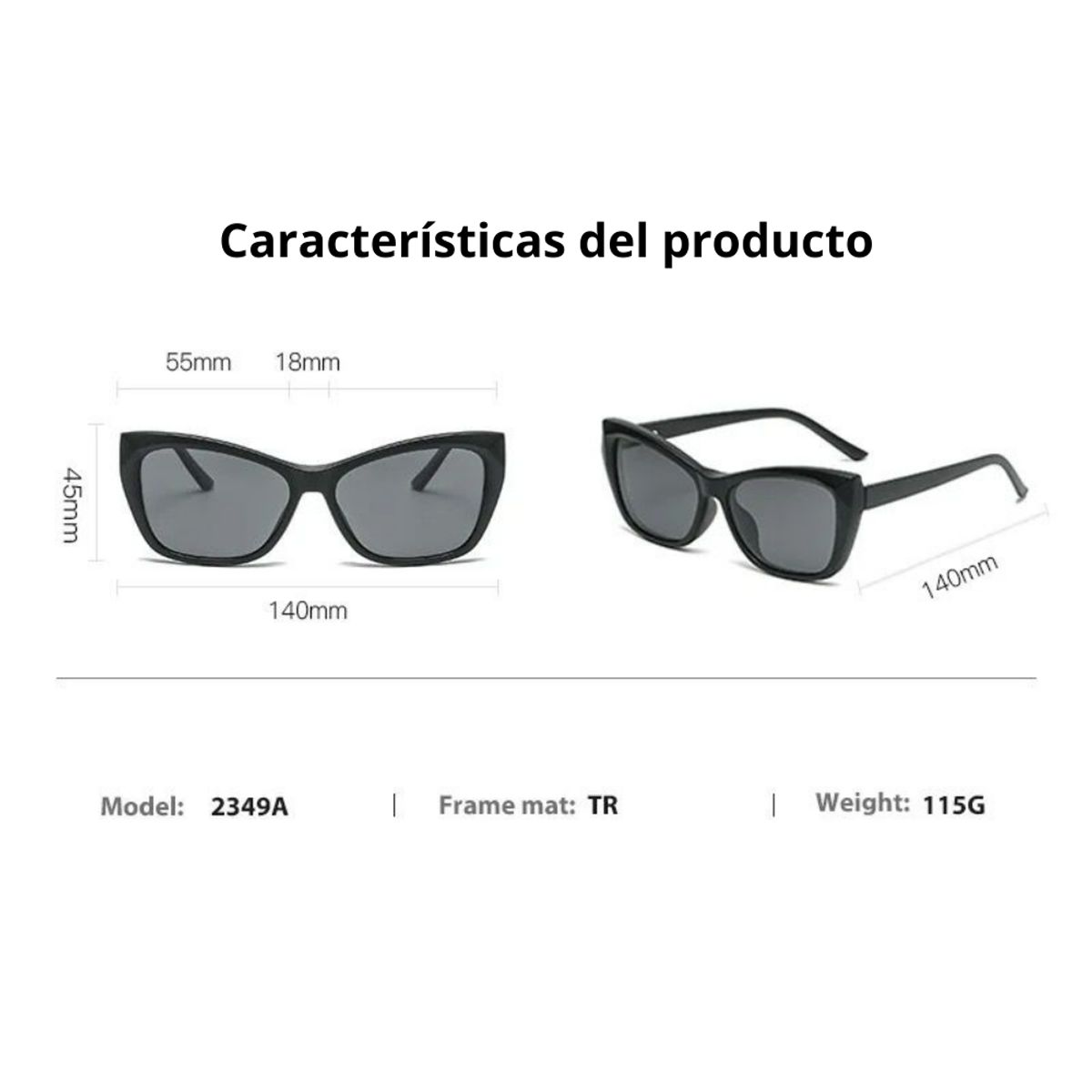 GENERICO - sobre lentes agatado 5 en 1 clip on gafas magneticas uv 400 2349.