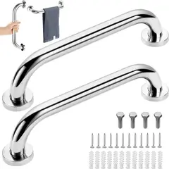 CASTLEN - Barra de seguridad para baño 2 piezas, 13" Barra de agarre para baño
