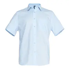 JAYSON - Camisa Institucional Trevira Color Celeste Manga Corta -
