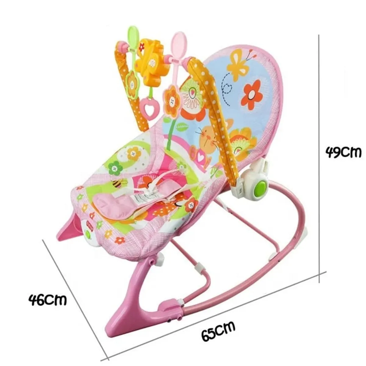 ACTUAL - Silla Nido Mecedora Rosada Vibración y Sonidos