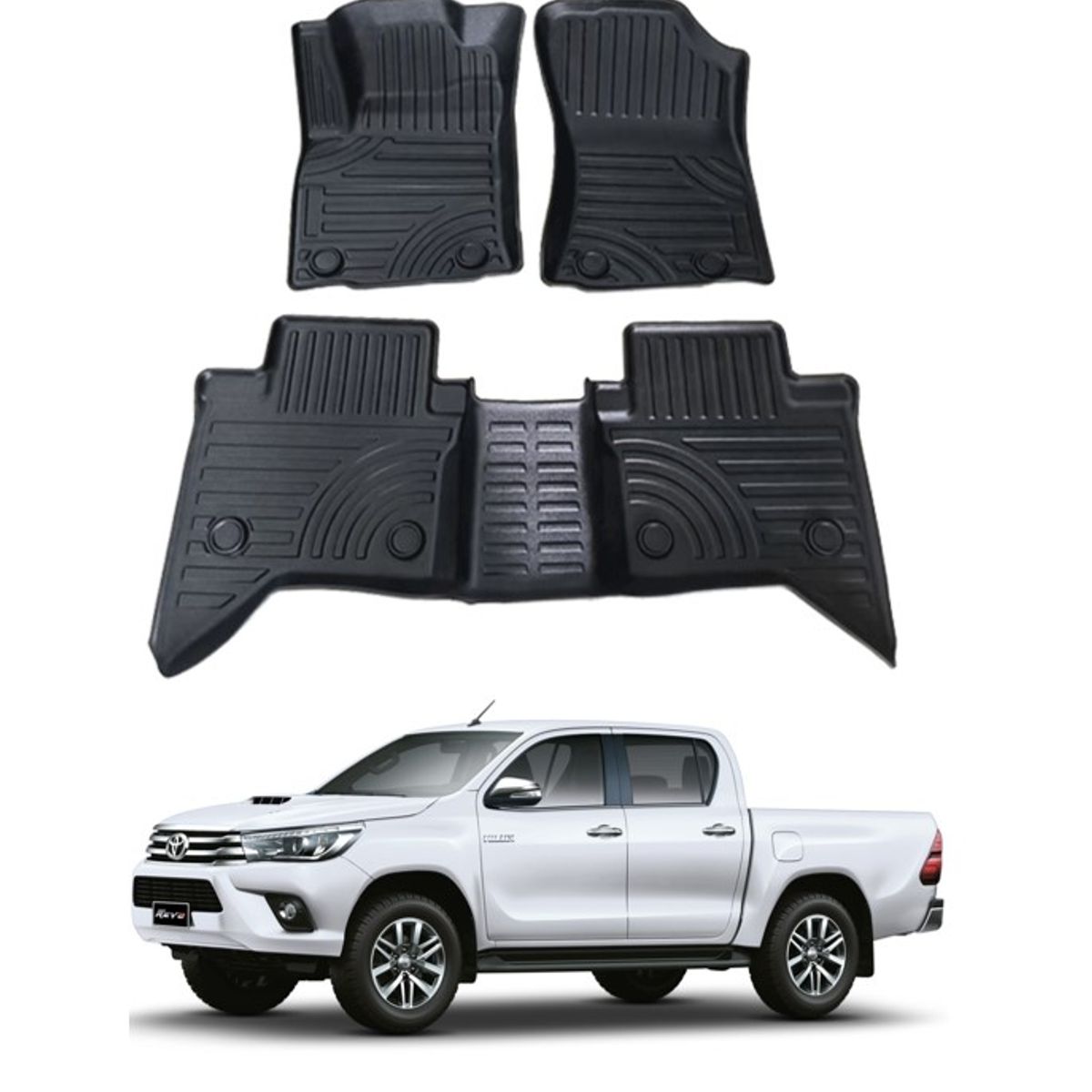 Kit Pisos Calce Perfecto Toyota Hilux 2016-2025 Rigidos, marca TOYOTA - Foto Principal