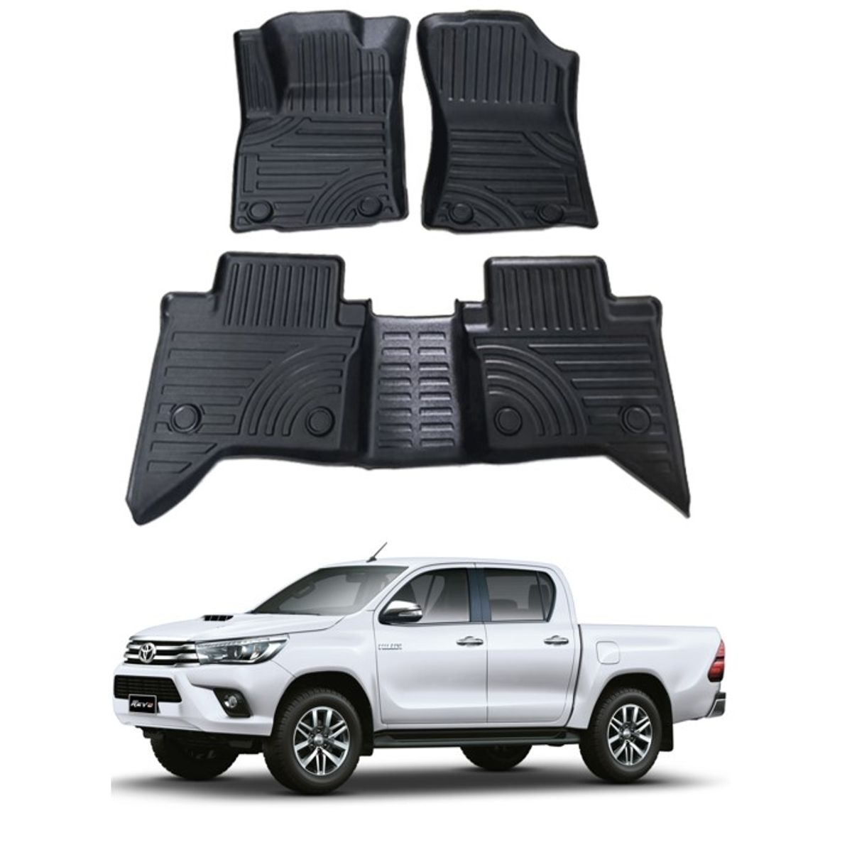 Kit Pisos Calce Perfecto Toyota Hilux 2016-2025 Rigidos, marca TOYOTA - Foto Principal