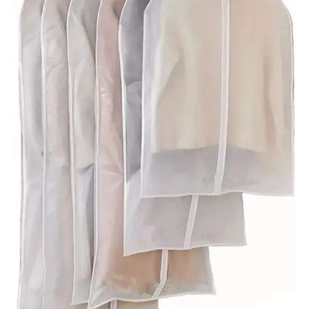 MUNDO MAGIA - 8 Bolsas Transparentes Cubre Trajes Colgar Closet Ropa Organizador