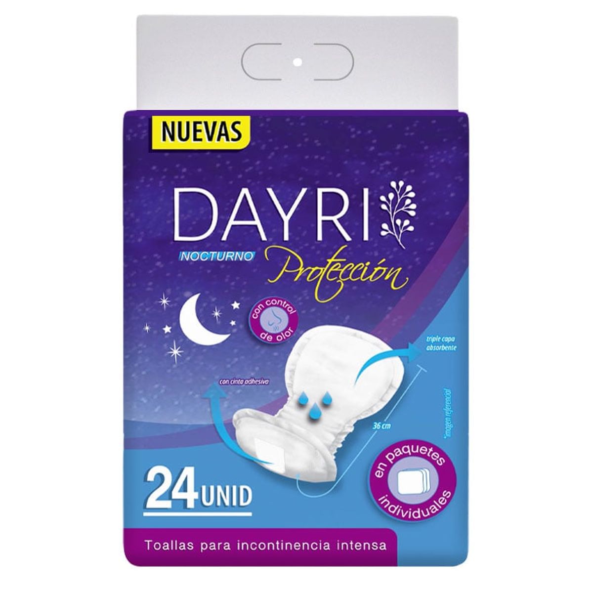 DAYRI - DAYRI TOALLA DE INCONTINENCIA NOCTURNA 24 UN