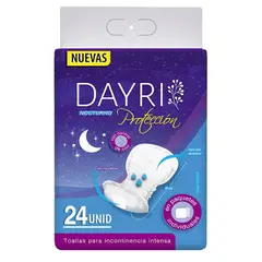 DAYRI - TOALLA DE INCONTINENCIA NOCTURNA 24 UN