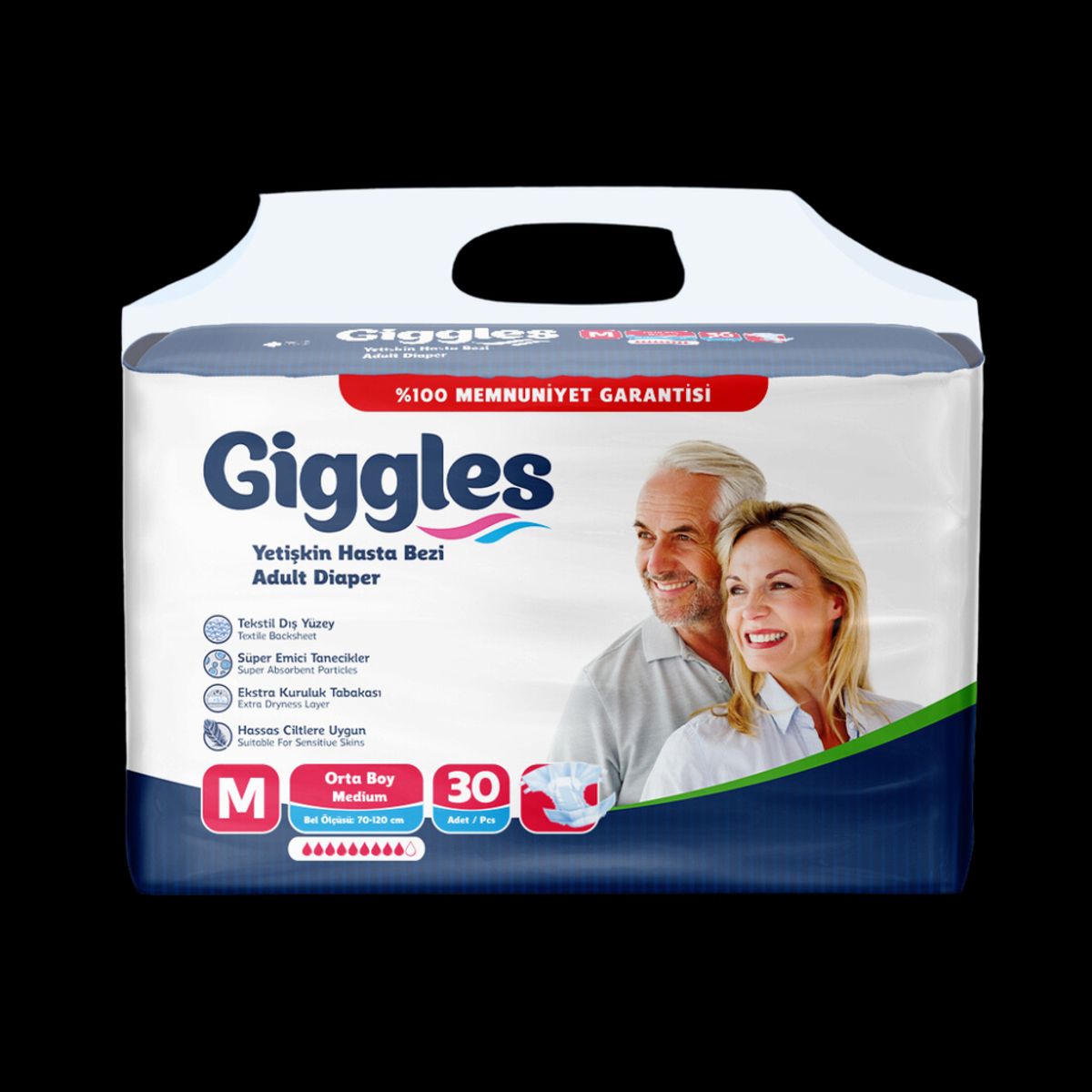 GENERICO - GIGGLES PAÑAL M X 30 UN