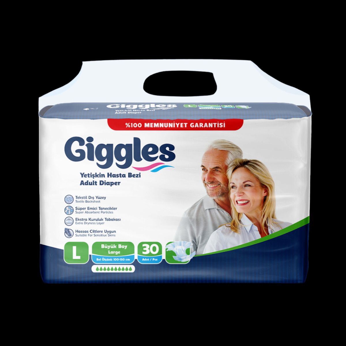 GENERICO - GIGGLES PAÑAL L X 30 UN