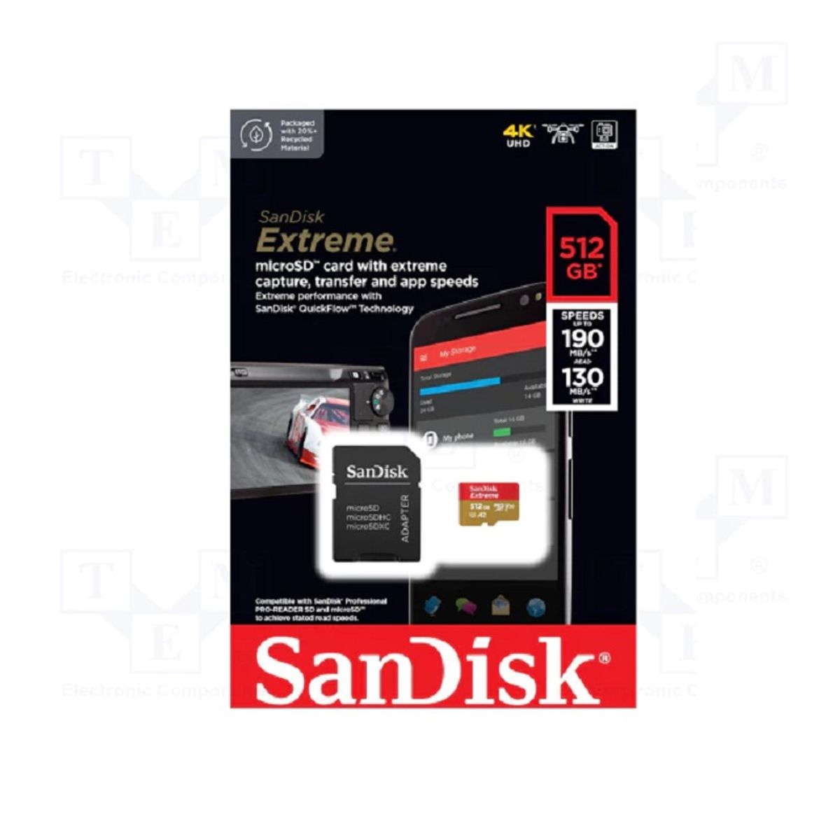 SANDISK - Memoria MicroSD SanDisk Extreme 512Gb Lec 190MB/s Esc130MB/s