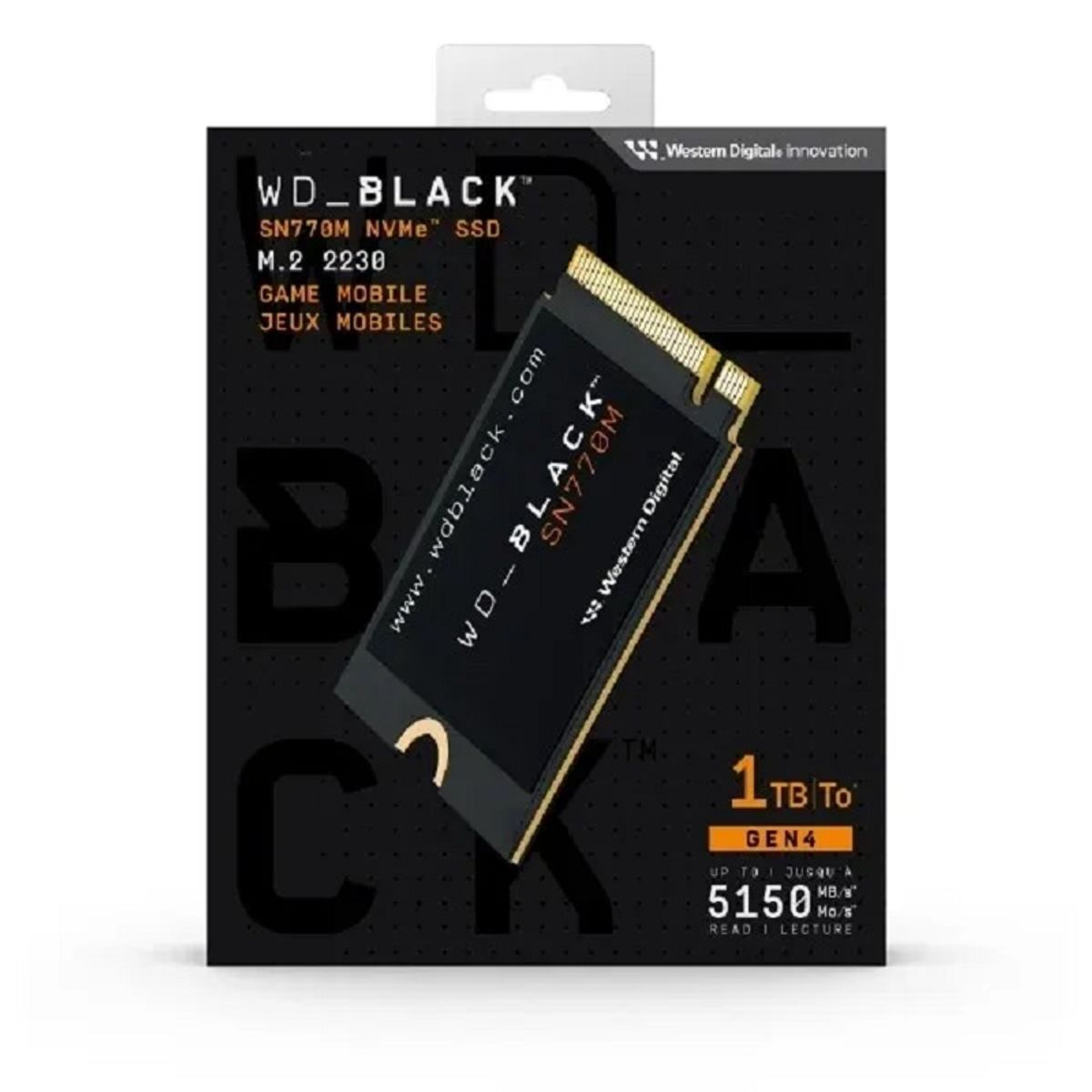 WESTERN DIGITAL - Unidad SSD Western Digital Black SN770M 1Tb M.2 Lec5000mbs Esc4000mb