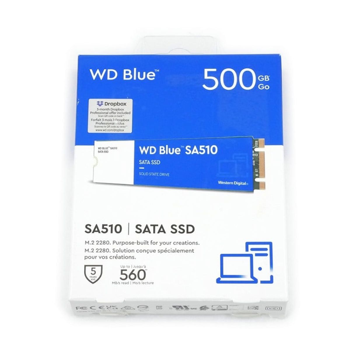 WESTERN DIGITAL - Unidad SSD Western Digital Blue SA510 500Gb 2.5 7mm SATA 3 6Gb/s