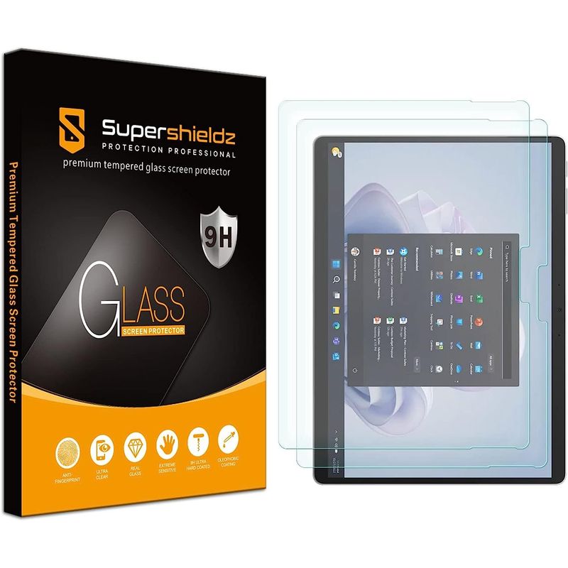GENERICO - Pack 2 Protector de Pantalla para Surface Pro 9 13 Vidrio Templado - Turquesa