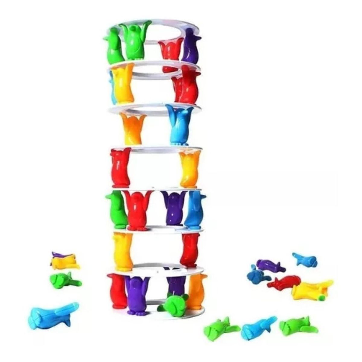 GENERICO - Penguin Tower Collapse Juego De Equilibrio Juego De Mesa