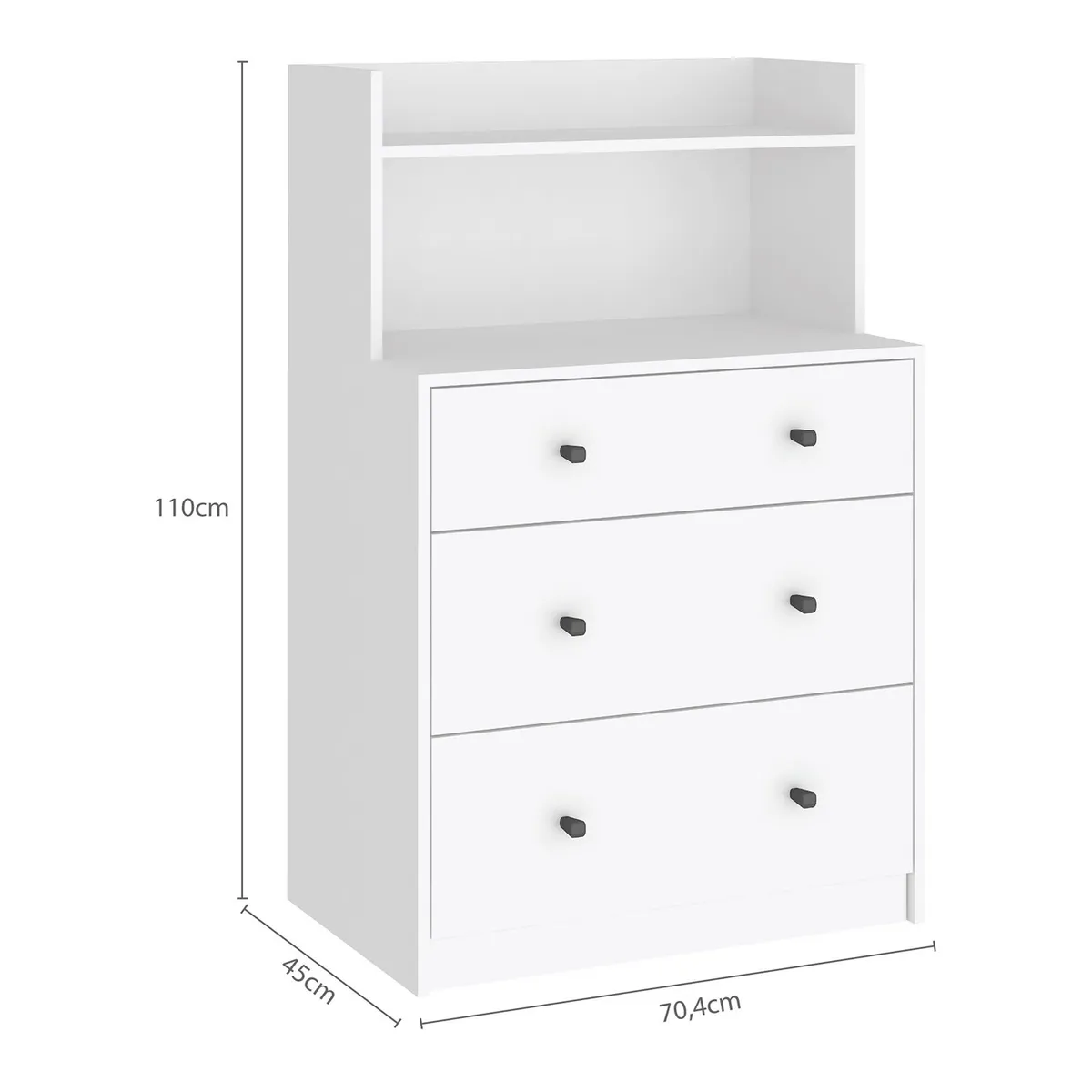 VEKKAHOME - COMODA WHITE POLI