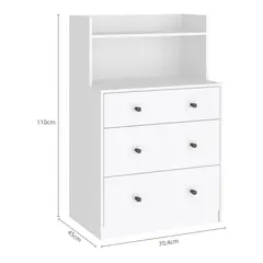VEKKAHOME - COMODA WHITE