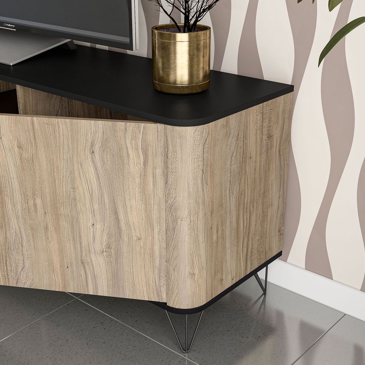 VEKKAHOME - RACK CARTAGEN RUSTIC DARK 2P