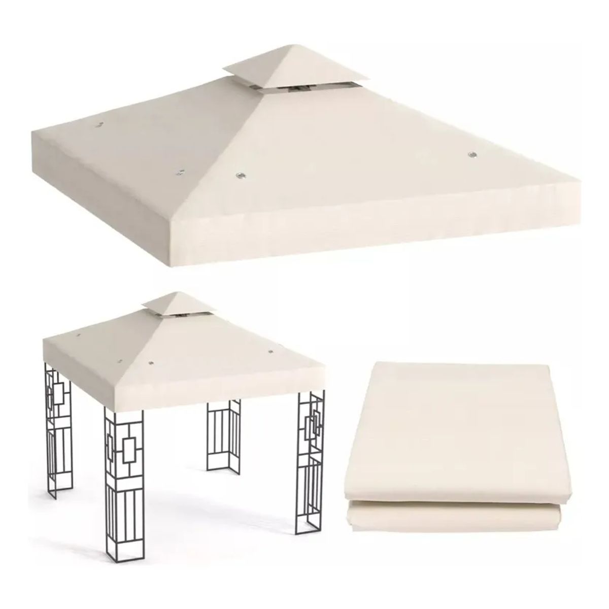 MUNDO MAGIA - Repuesto De Techo Para Toldo Pérgola 3x3 Mt Pérgola