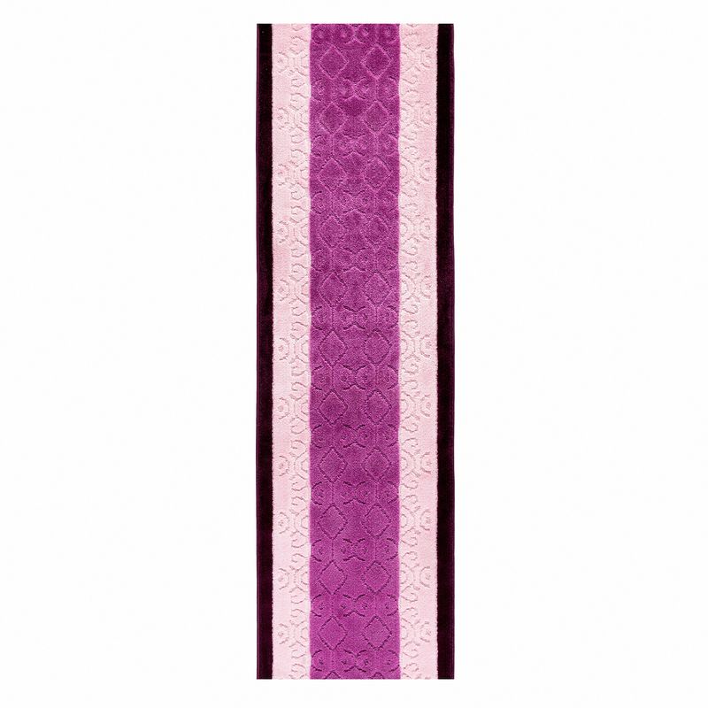MROTTO - Alfombra Pasillo Morado 70 cm x 3 metros ANTIDESLIZANTE Sin Overlock
