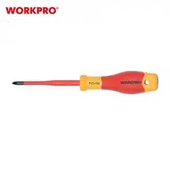 WORKPRO - DESTORNILLADOR POZI AISLADO PZ0X60MM