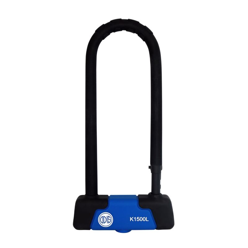 ODIS - Candado Bicicleta U Lock Odis K1500L 15x285mm Negro Azul Llave Mapa