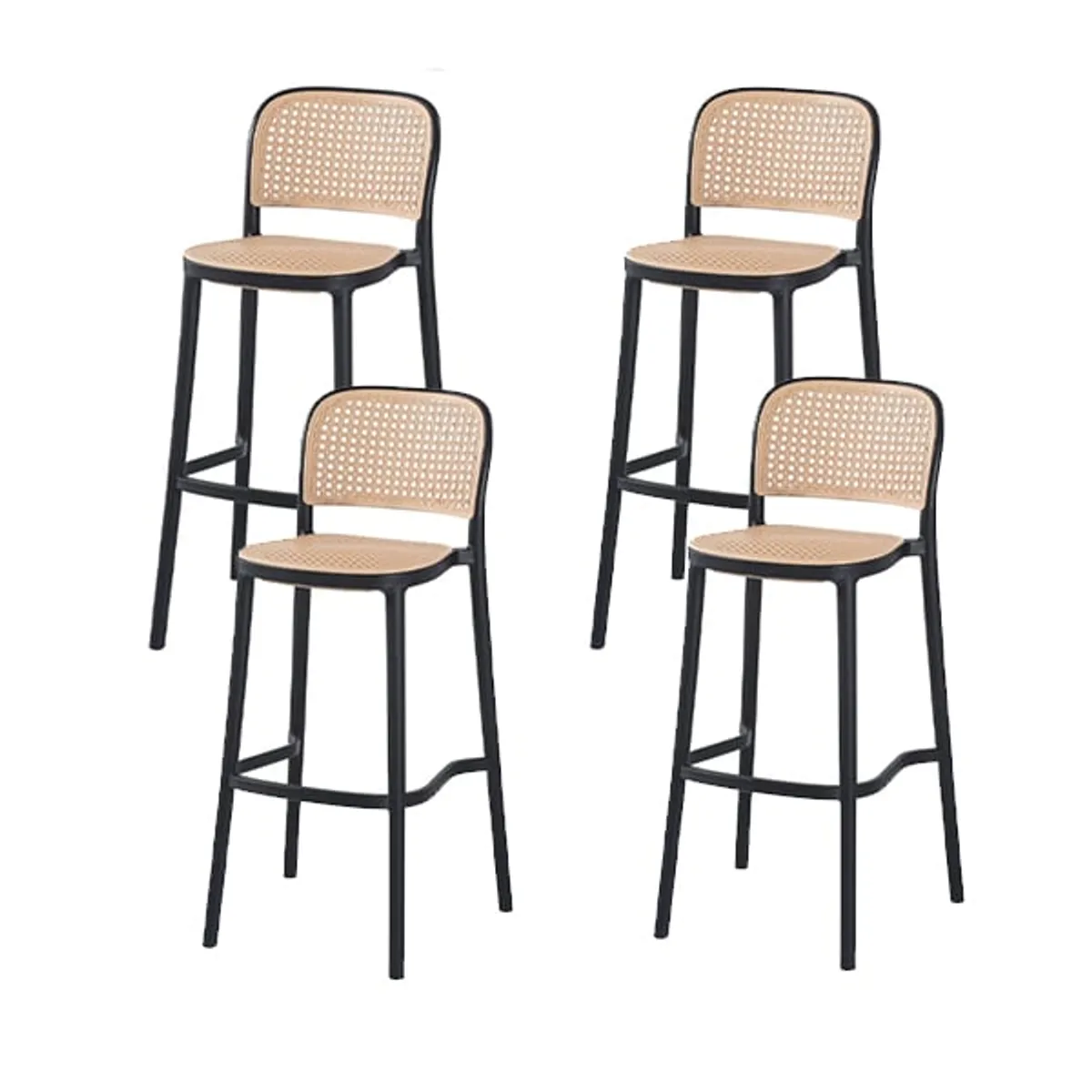 CORI CORI - Pack 4 Taburetes Delta Negro (65cm)