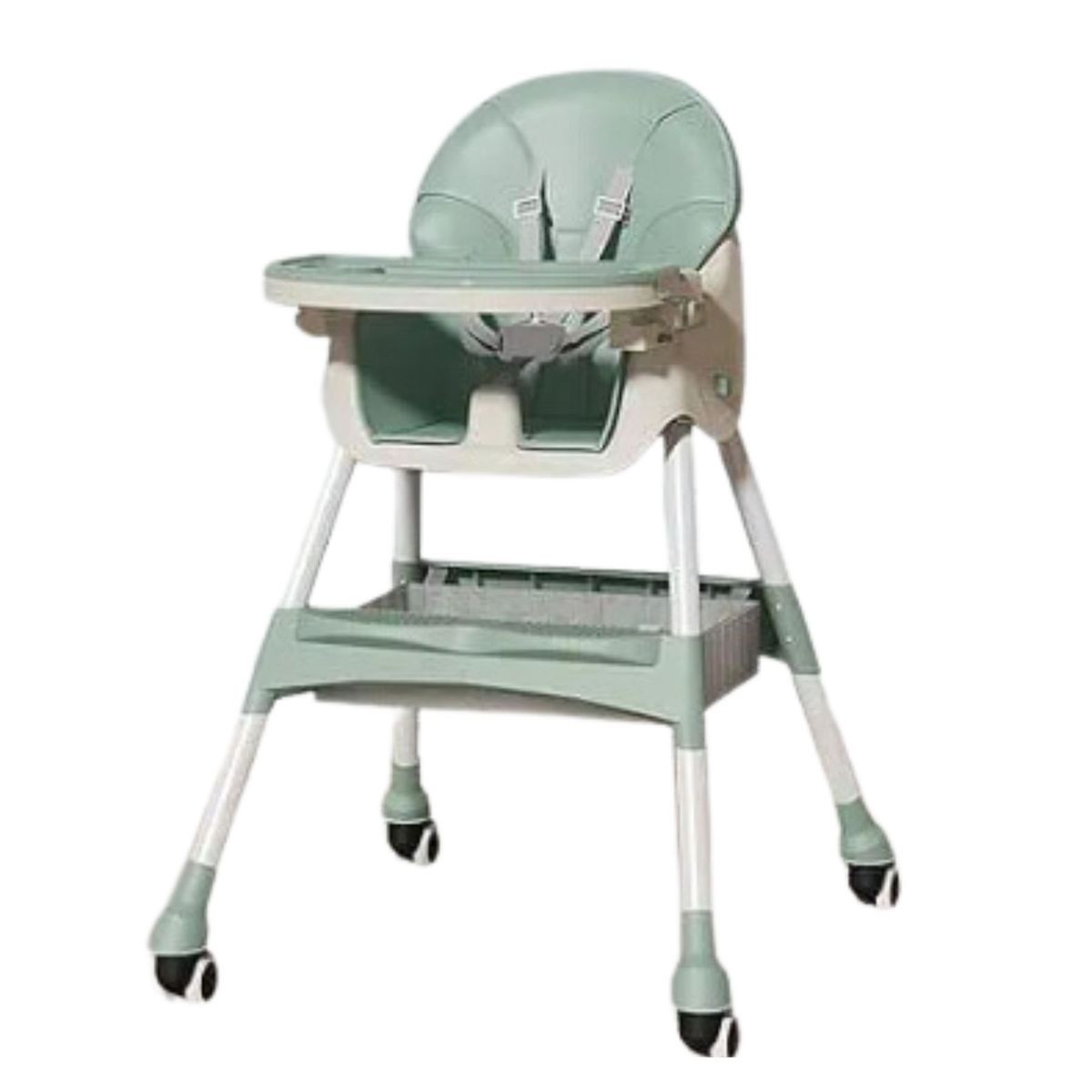 JUMP KIDS - Silla De Comer de Bebé Plegable Cinturón De Seguridad Verde