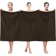 AMERICAN SOFT LINEN - Toallon de Baño 100% Algodón 88x177 cm 600 gsm Marron
