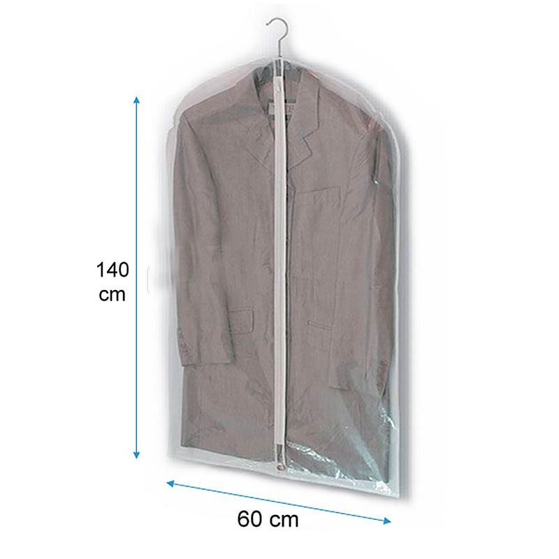GENERICO - Pack x6 Cubre Traje Terno Transparente PVC 60x140cm Funda Ropa