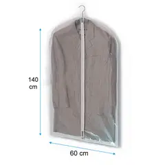 GENERICO - Pack x6 Cubre Traje Terno Transparente PVC 60x140cm Funda Ropa