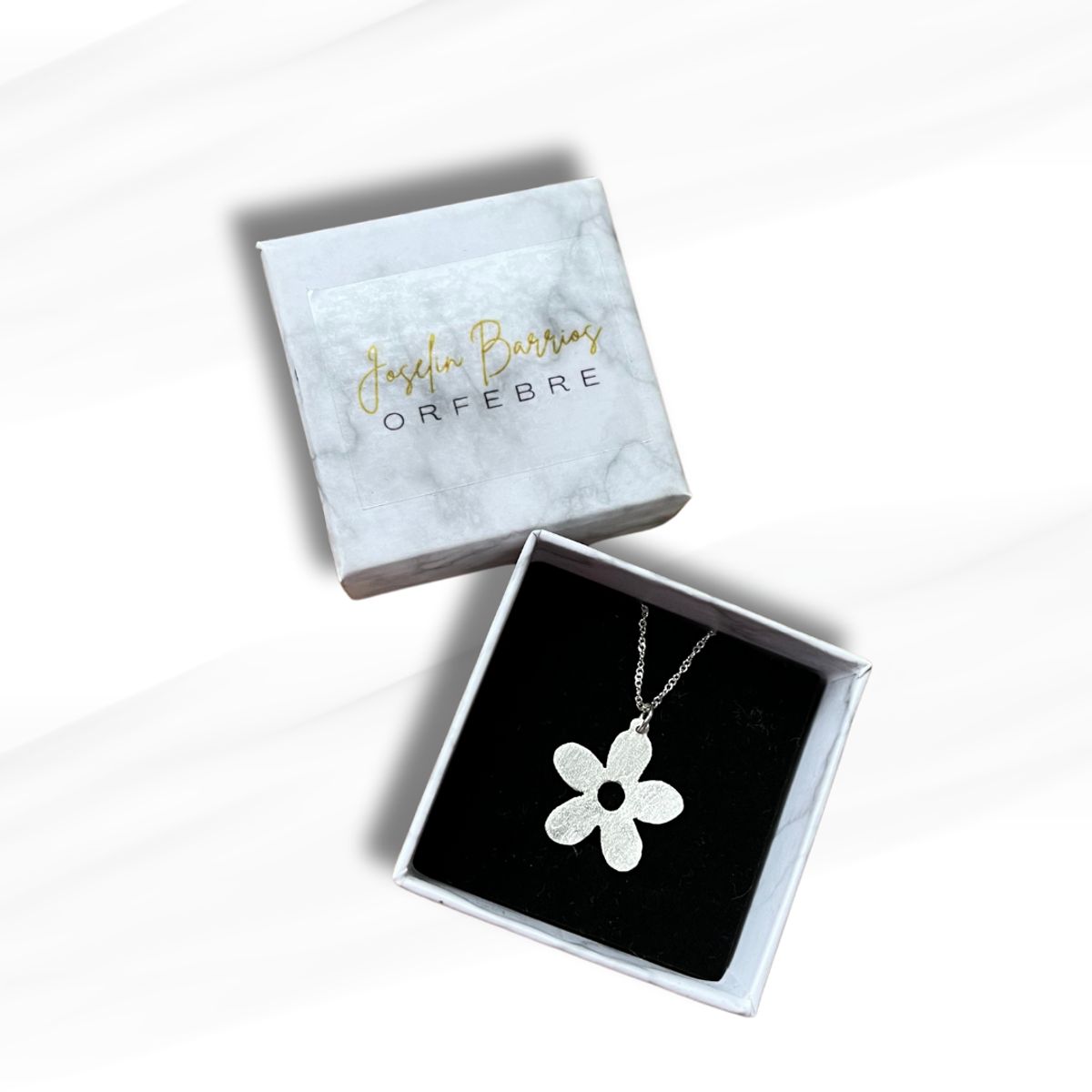 GENERICO - Cadena con Colgante Flor Plata 950