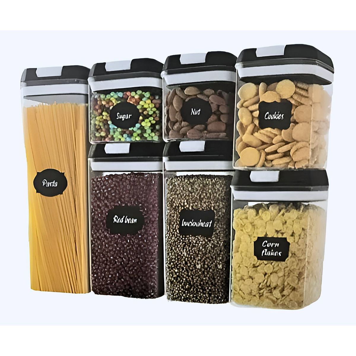 GENERICO - Set 7 Recipientes de Alimentos Conservas Hermetico Cocina